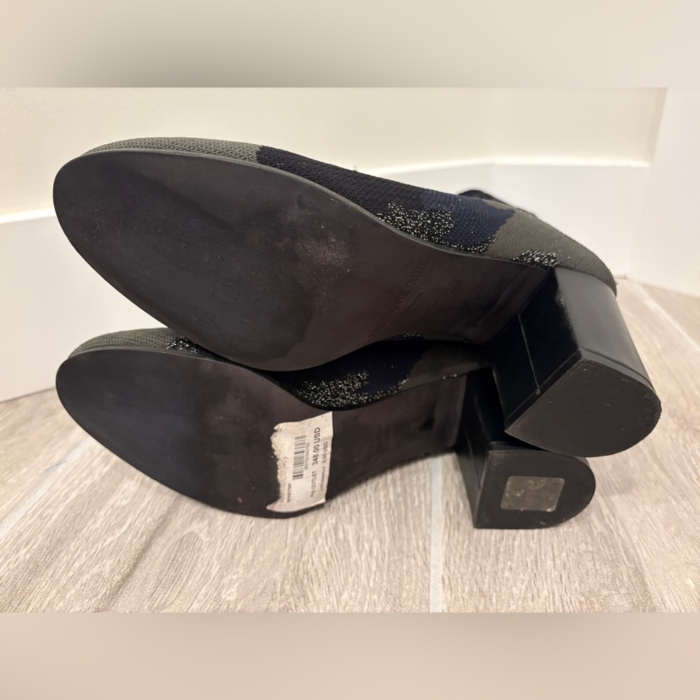 Zadig & Voltaire Blue/Black Camouflage Print Canvas Heel Ankle Boots Size 8 (39) - Picture 12 of 12
